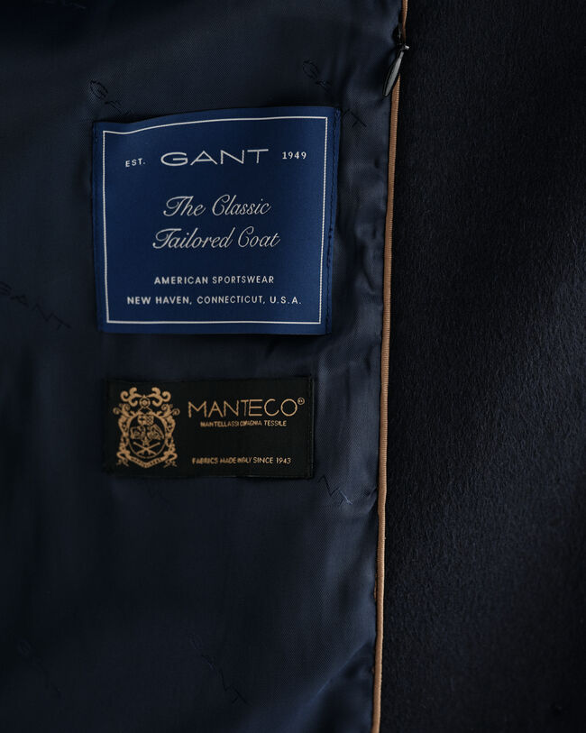 Manteau ajusté en laine mélangée