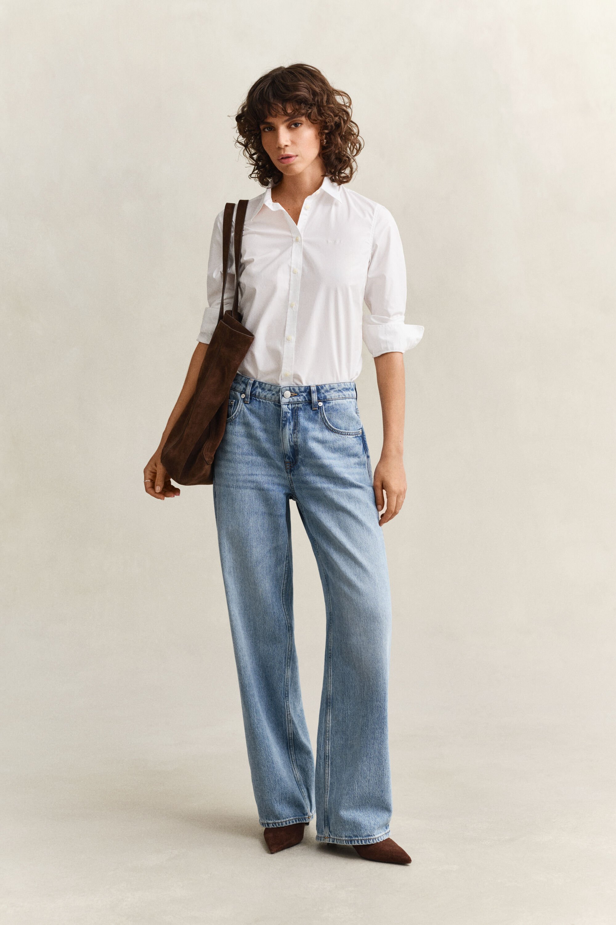 Chemise coupe slim en popeline