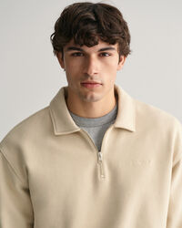 Sweat-shirt &agrave; demi-zip avec logo GANT