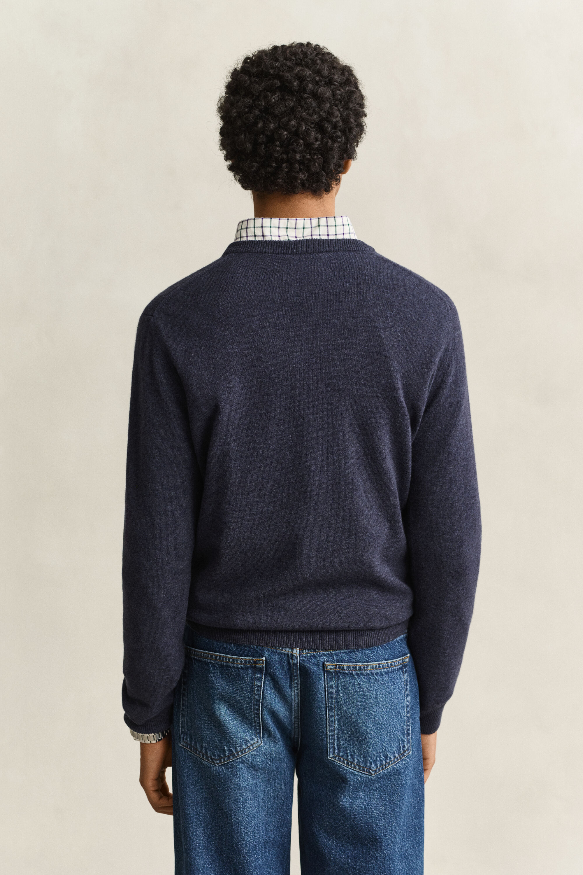Pull col V en laine d’agneau