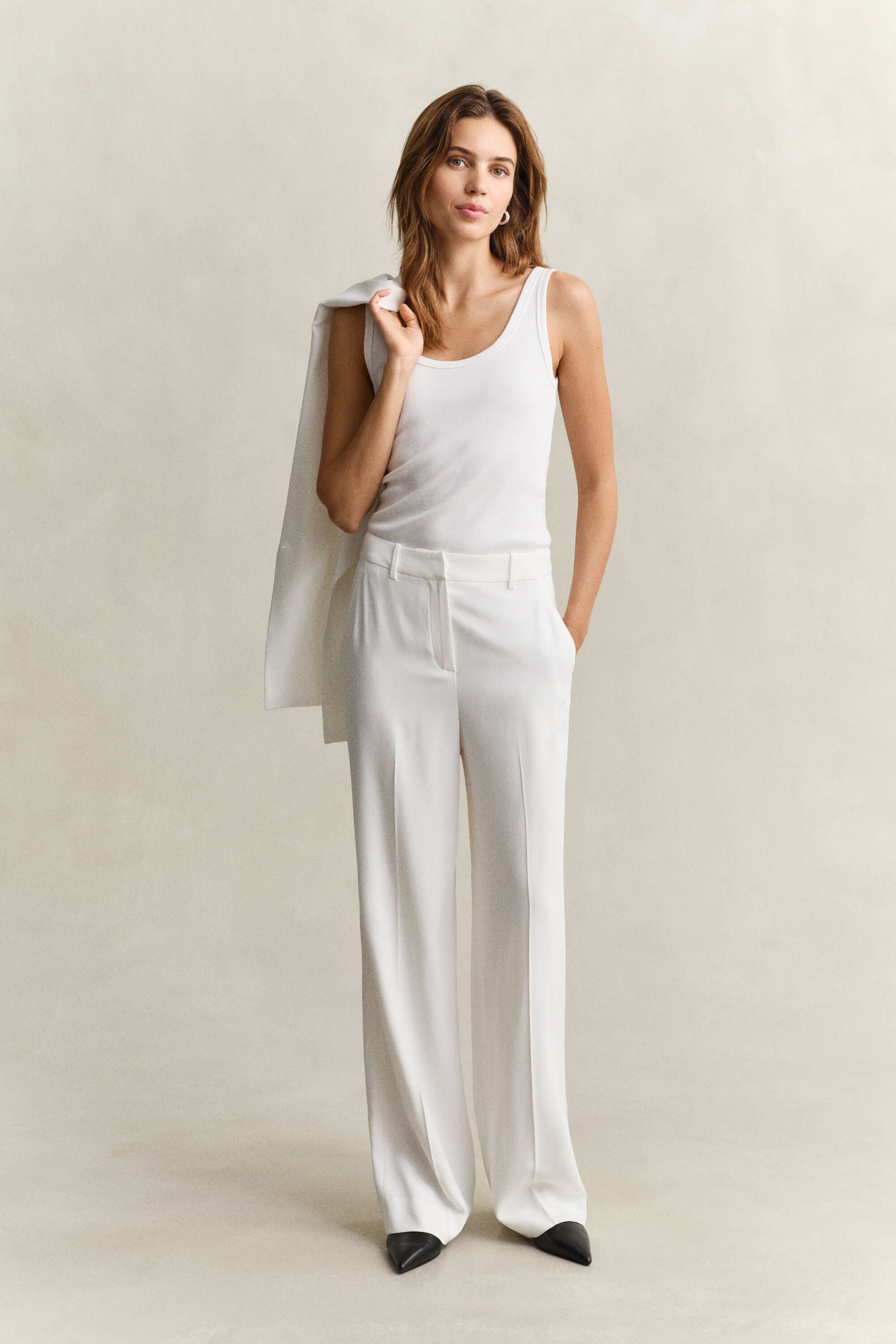 Pantalon habillé en crêpe