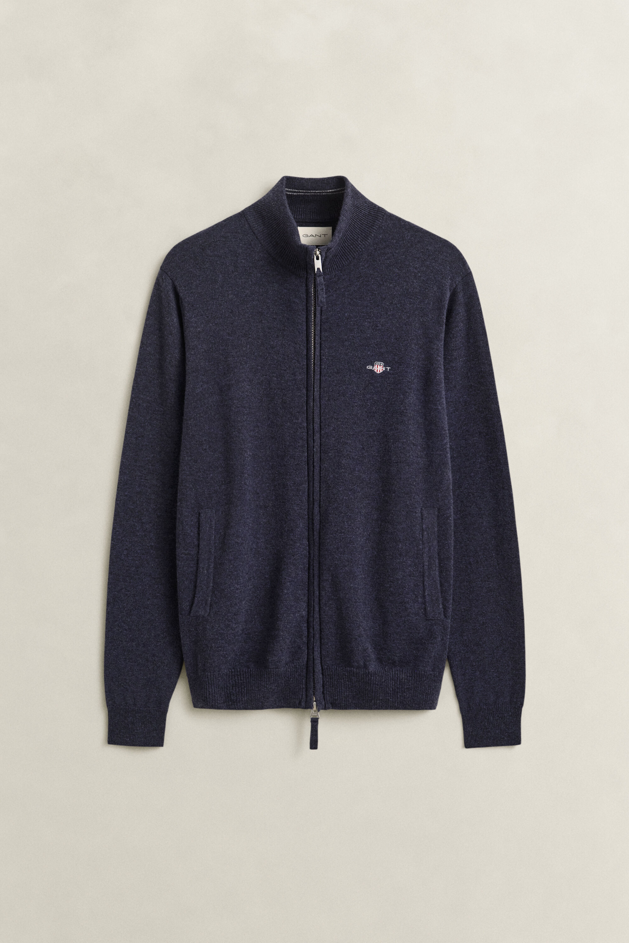 Cardigan zippé en laine d’agneau