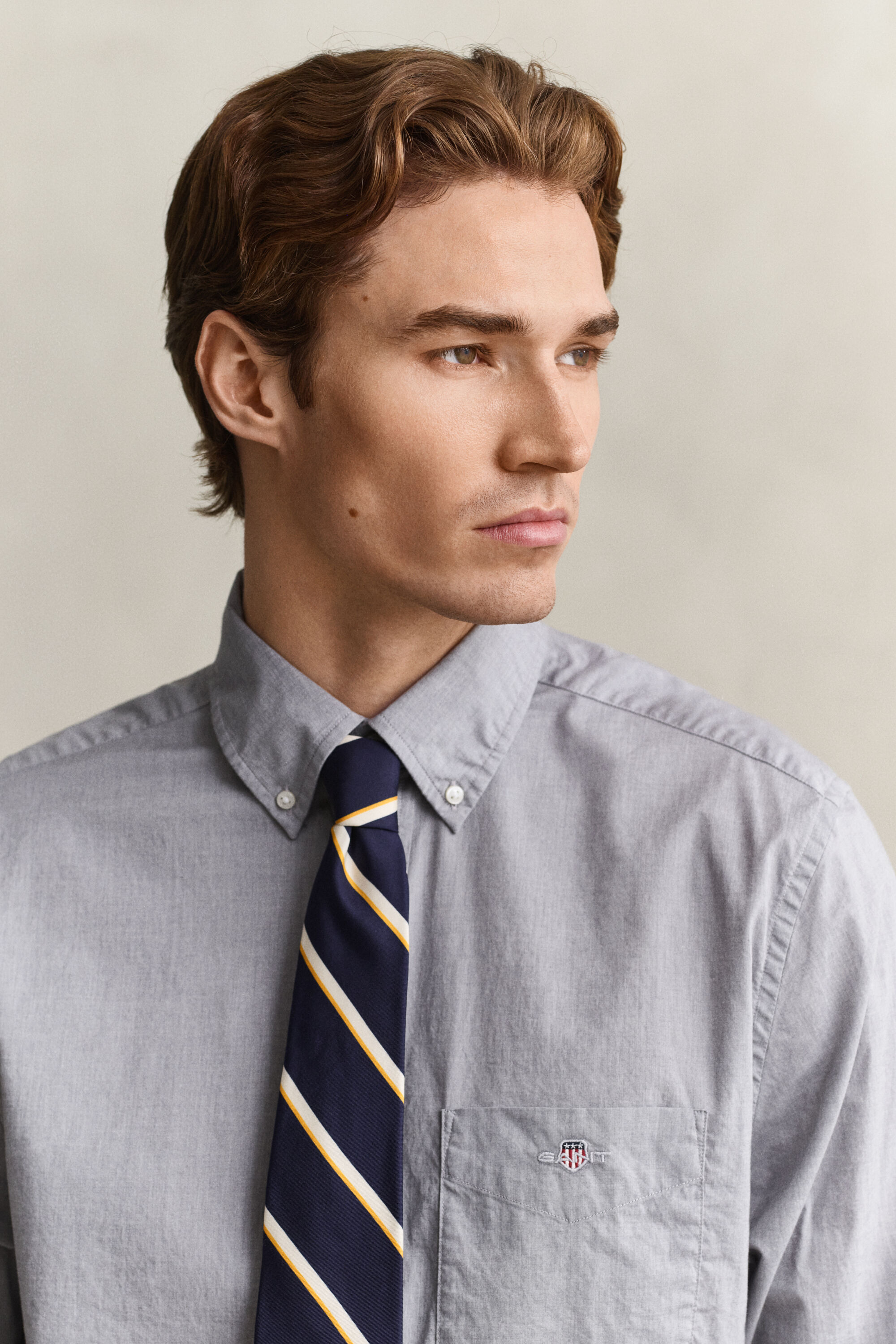 Chemise coupe regular en popeline classique