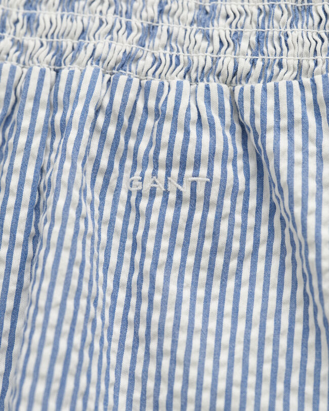 Robe &agrave; rayures en seersucker fille