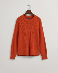 Pull ras du cou &agrave; torsades