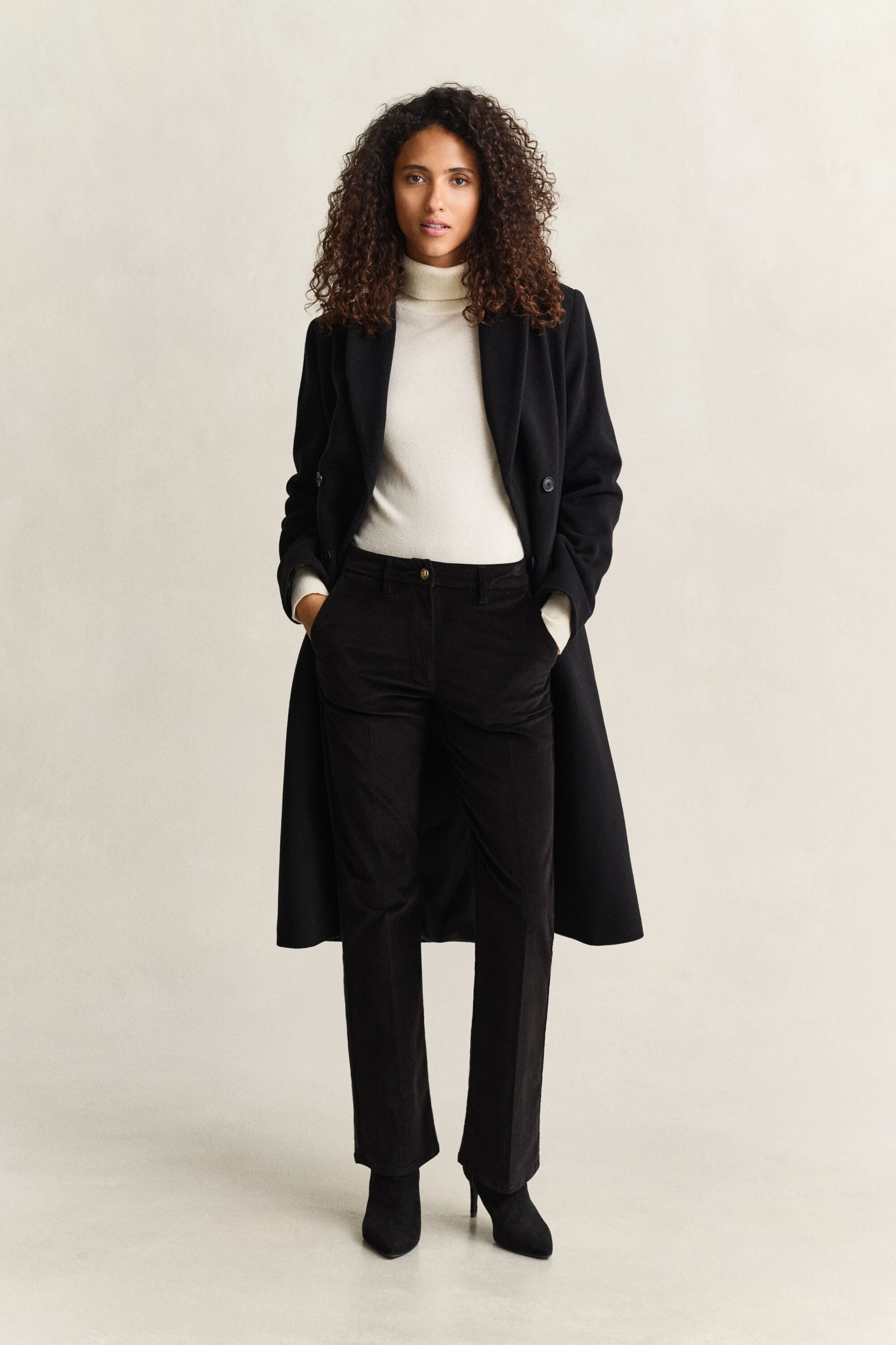 Pantalon évasé en velours
