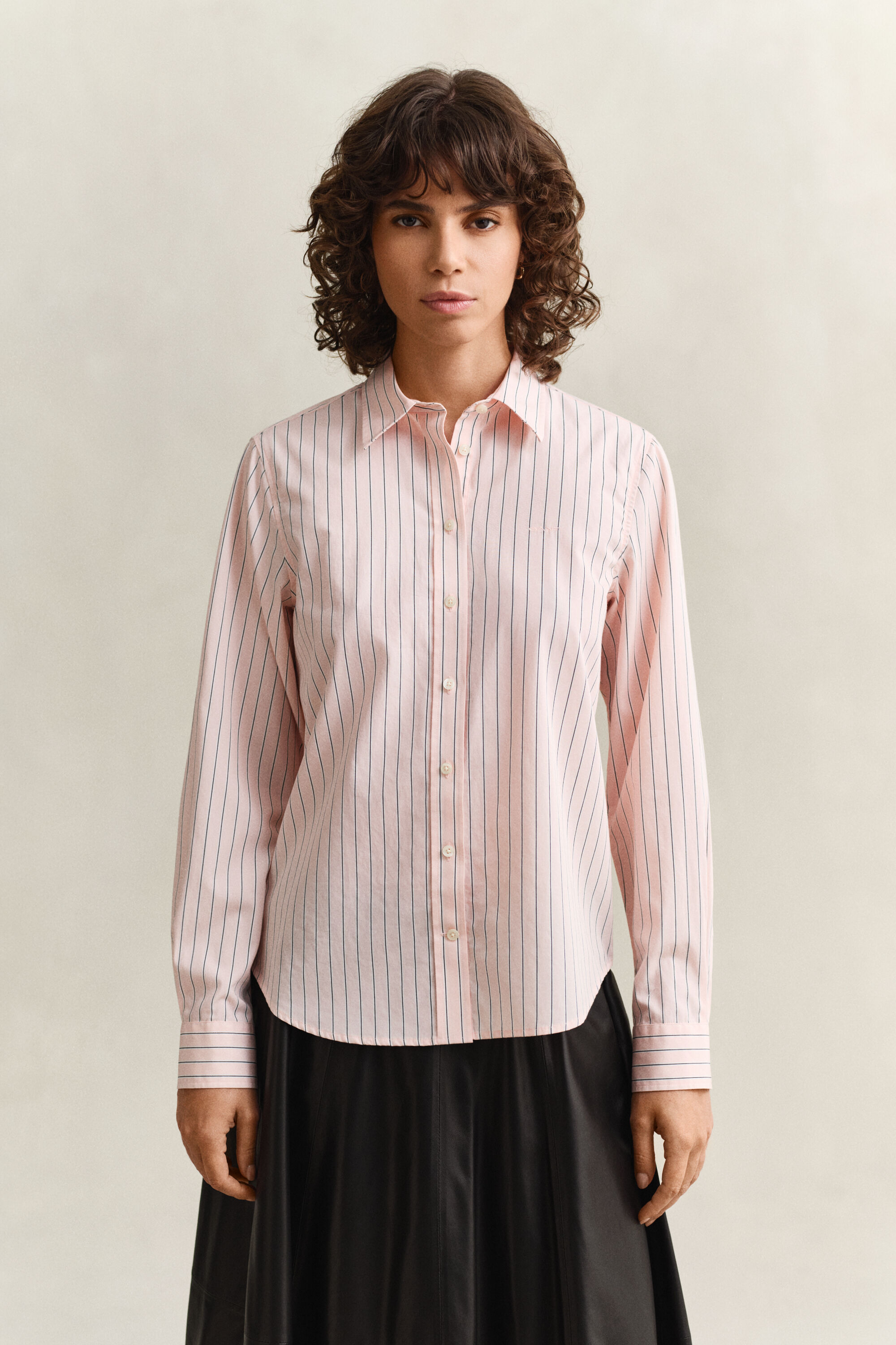 Chemise coupe regular en popeline à rayures classique