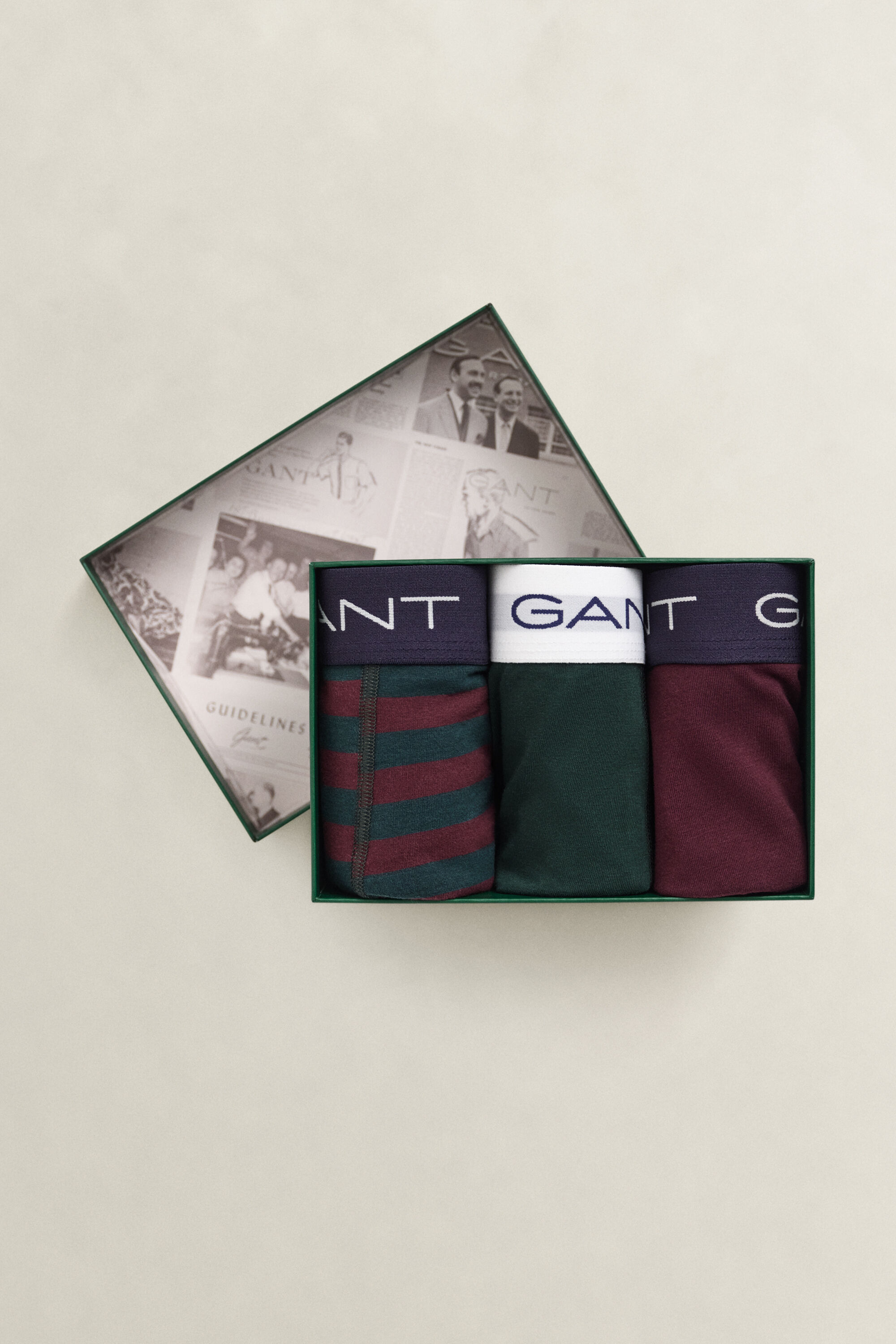 Coffret cadeau de 3 caleçons rayés