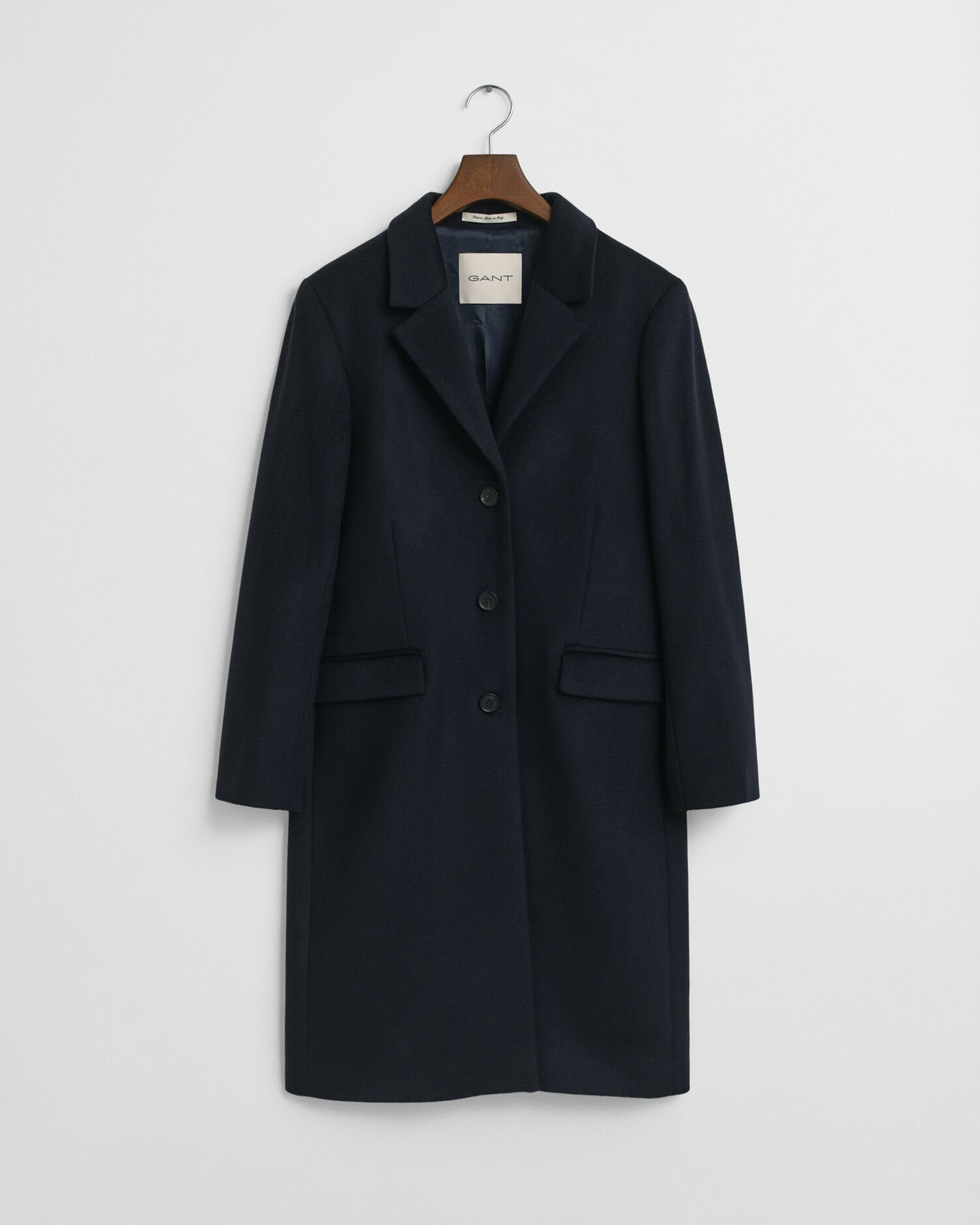 Manteau ajusté classique en laine mélangée