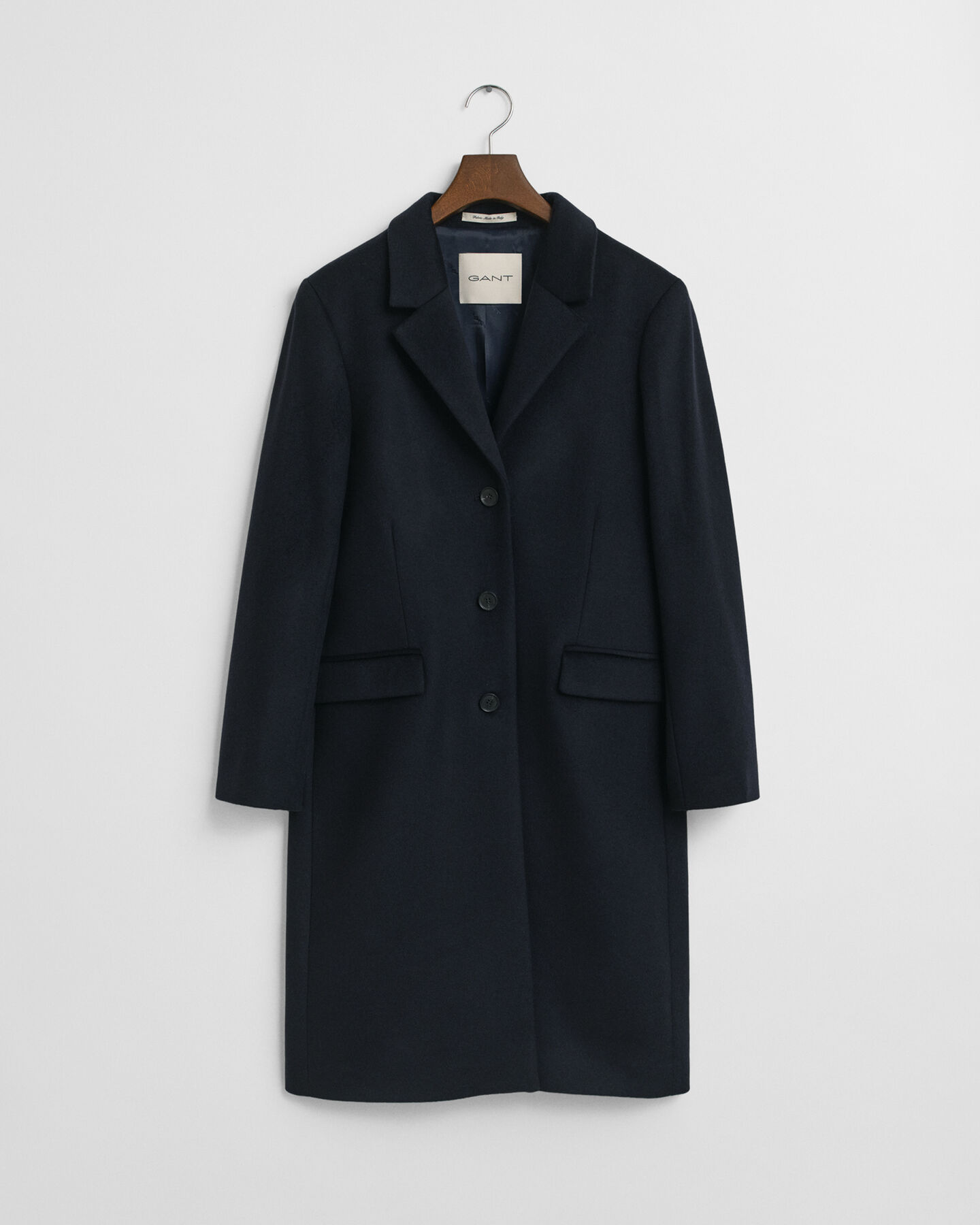 Manteau ajusté classique en laine mélangée