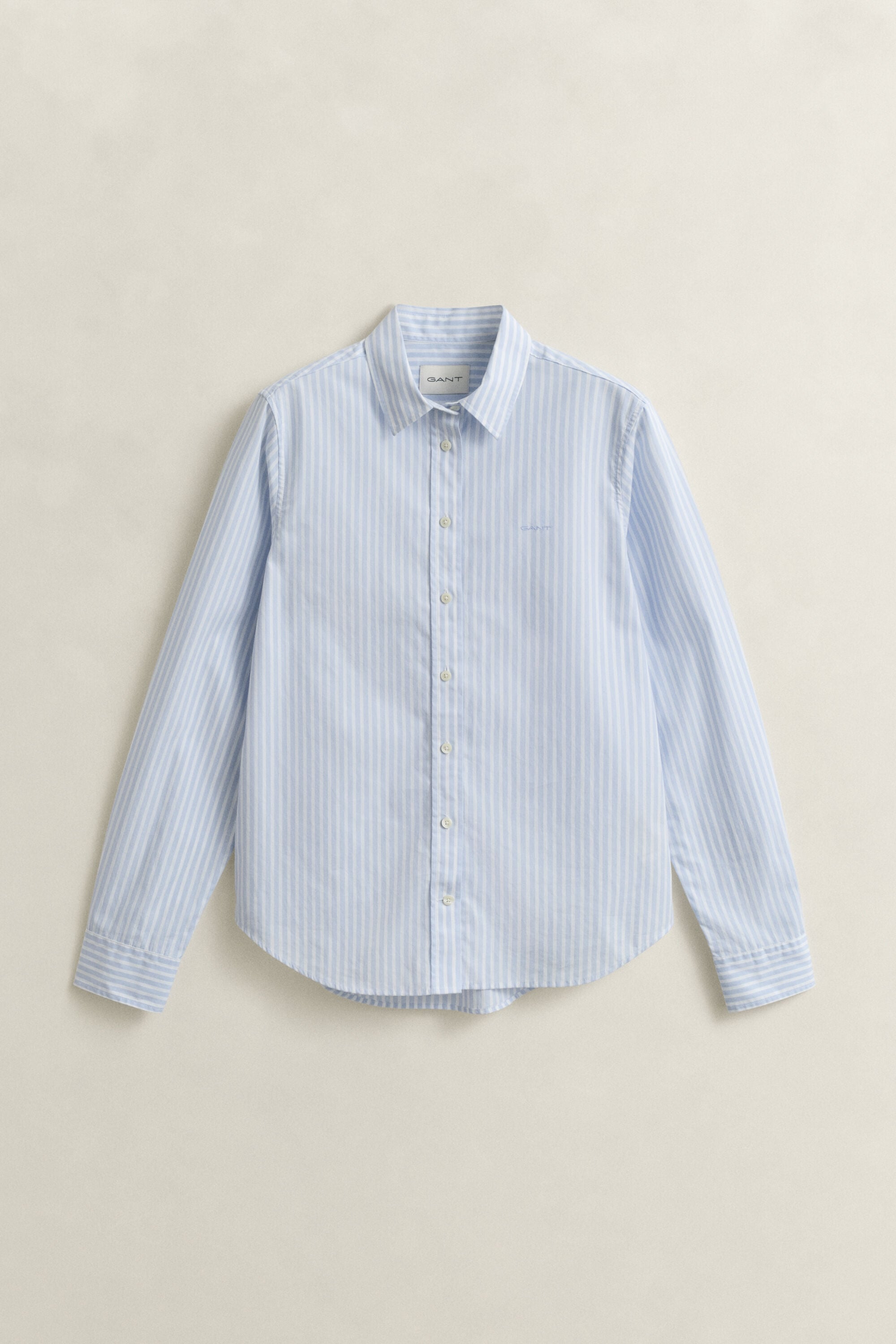 Chemise regular en popeline à rayures classique