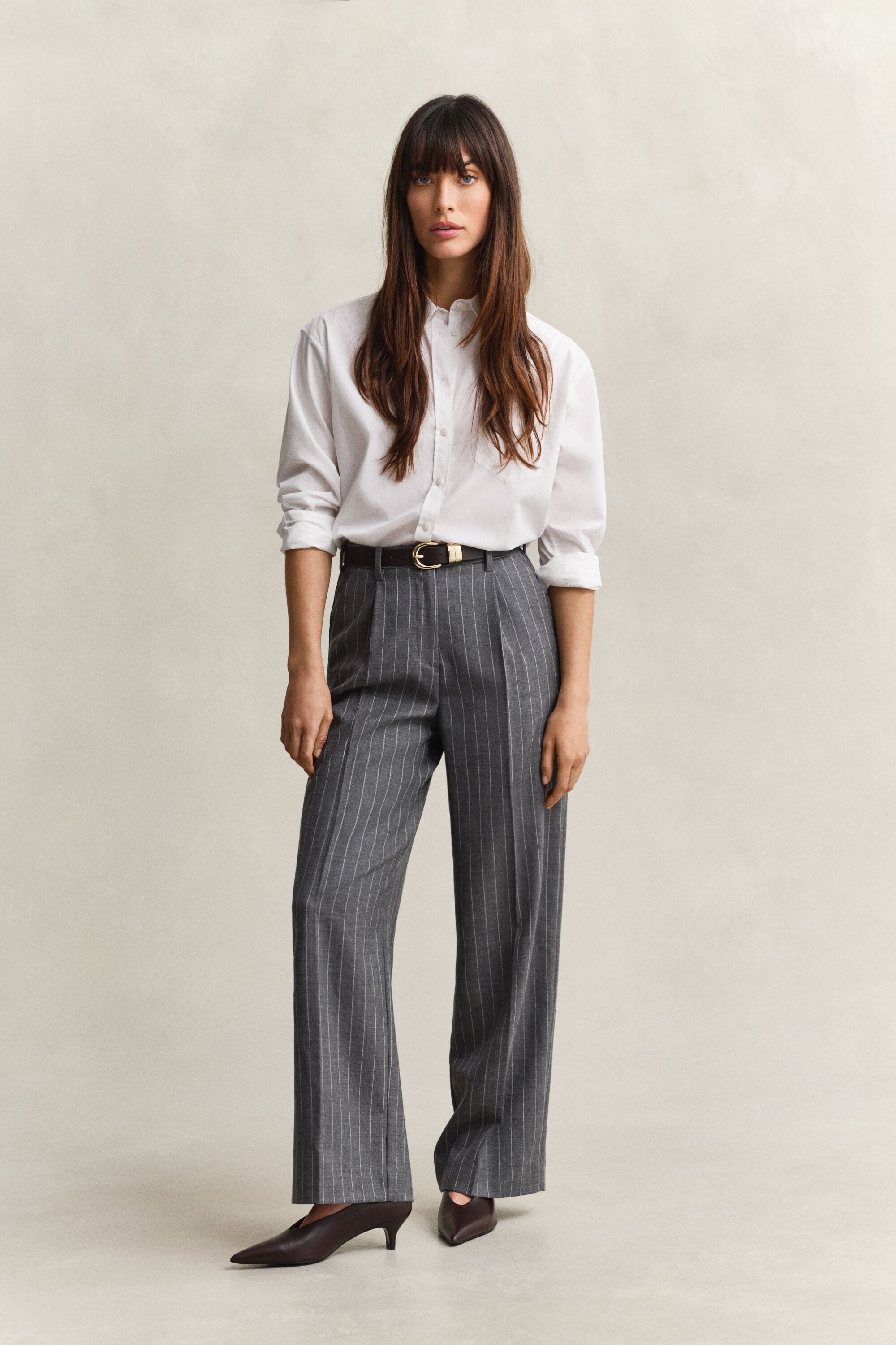 Pantalon en laine à rayures tennis