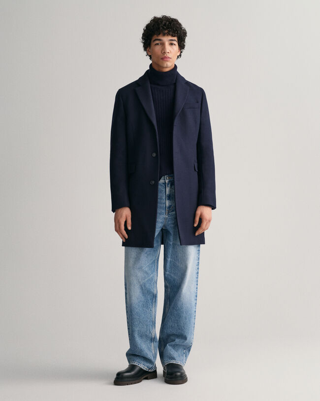 Pardessus ajusté en laine classique