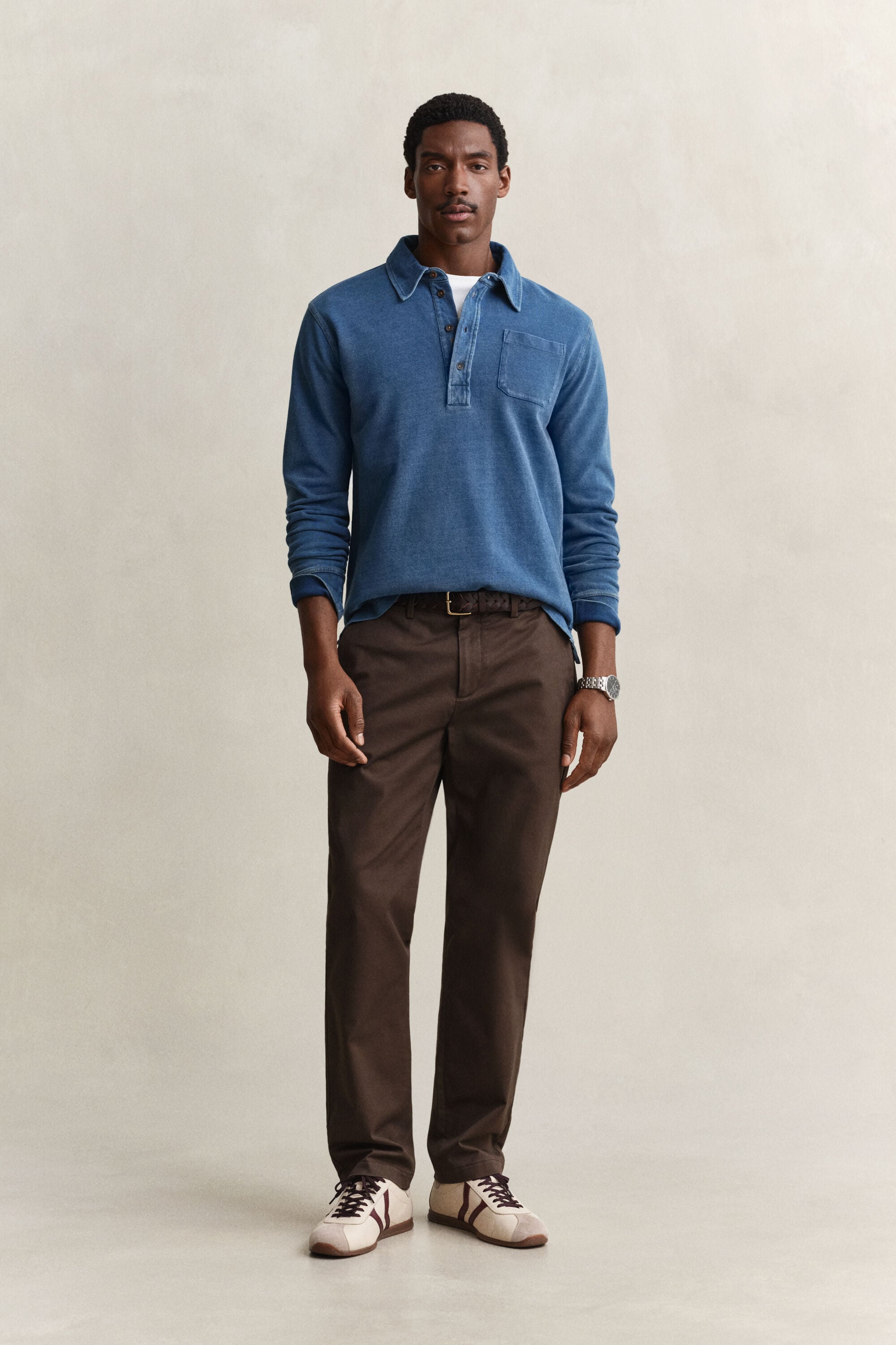 Pantalon chino élégant coupe regular