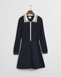 Robe en maille côtelée contrastante