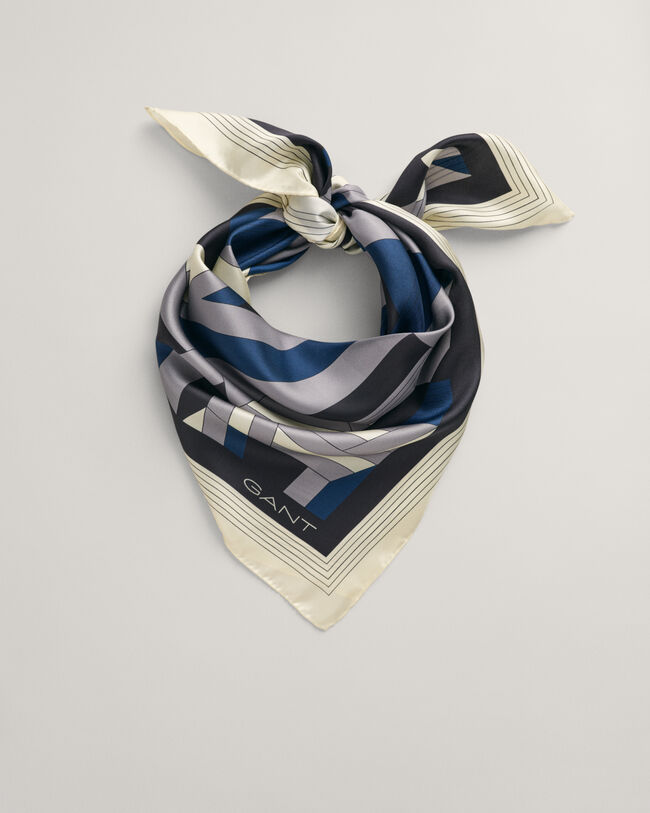 Foulard en soie à imprimé Letters