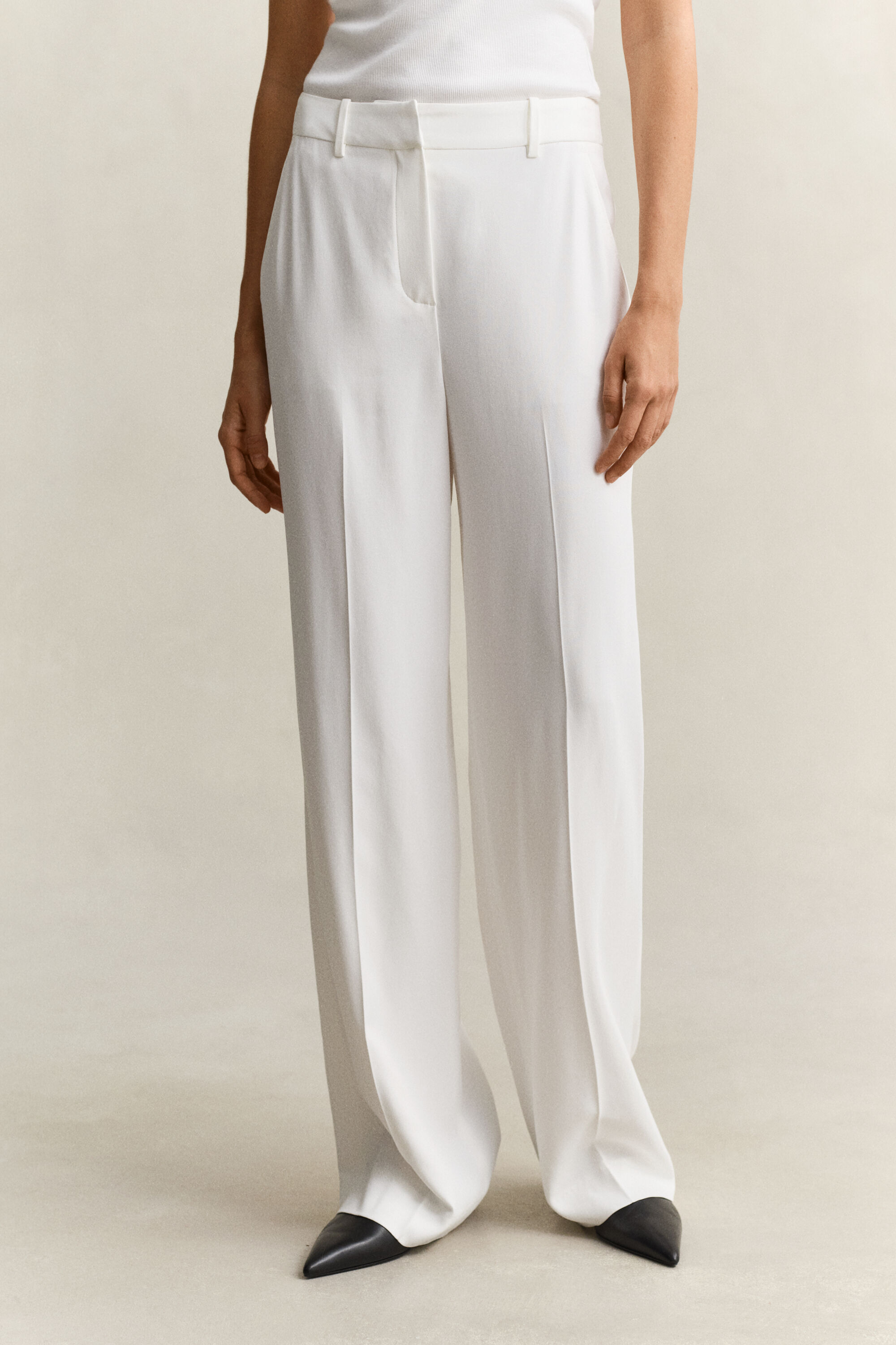 Pantalon habillé en crêpe