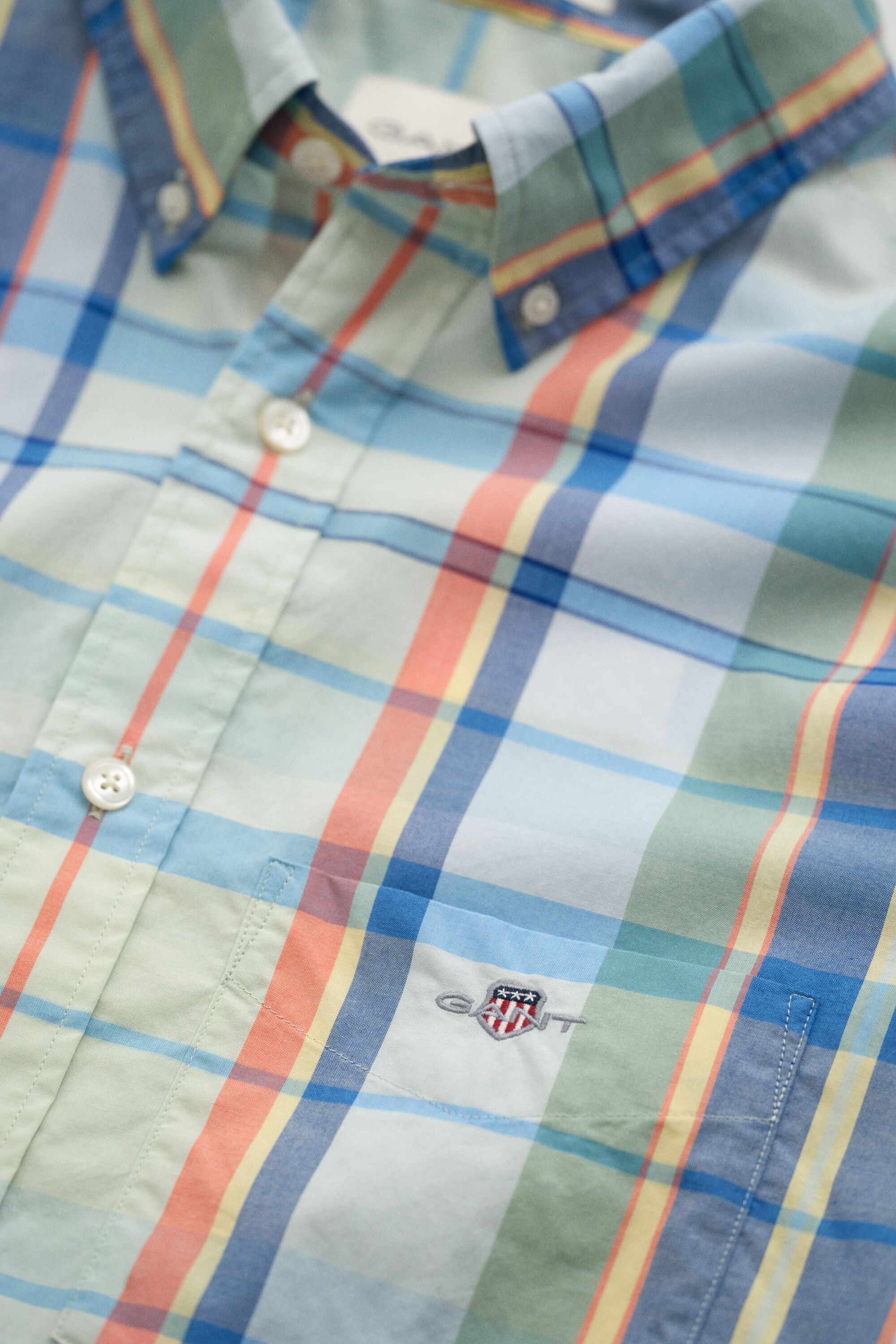 Chemise en popeline à carreaux
