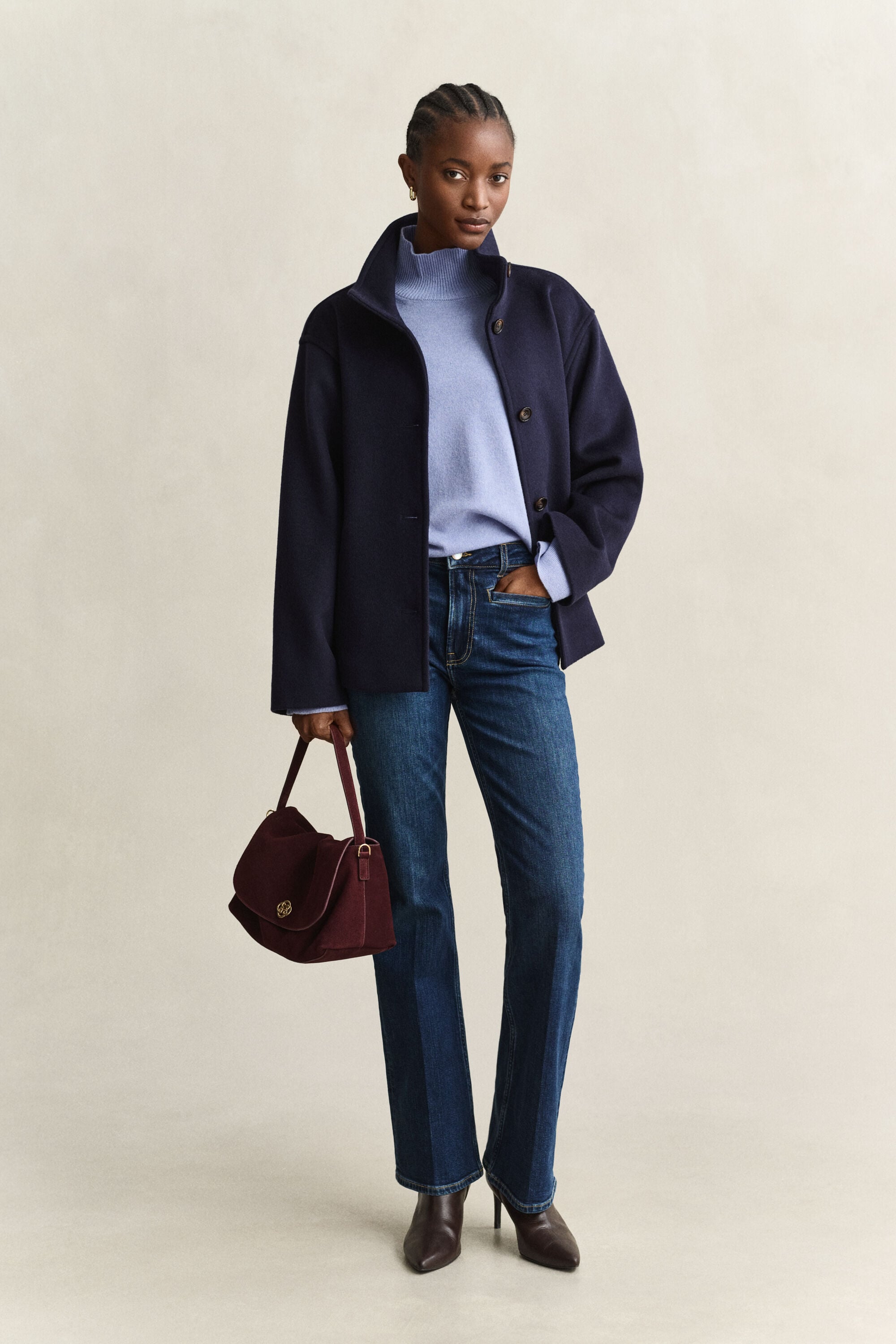 Veste en laine mélangée