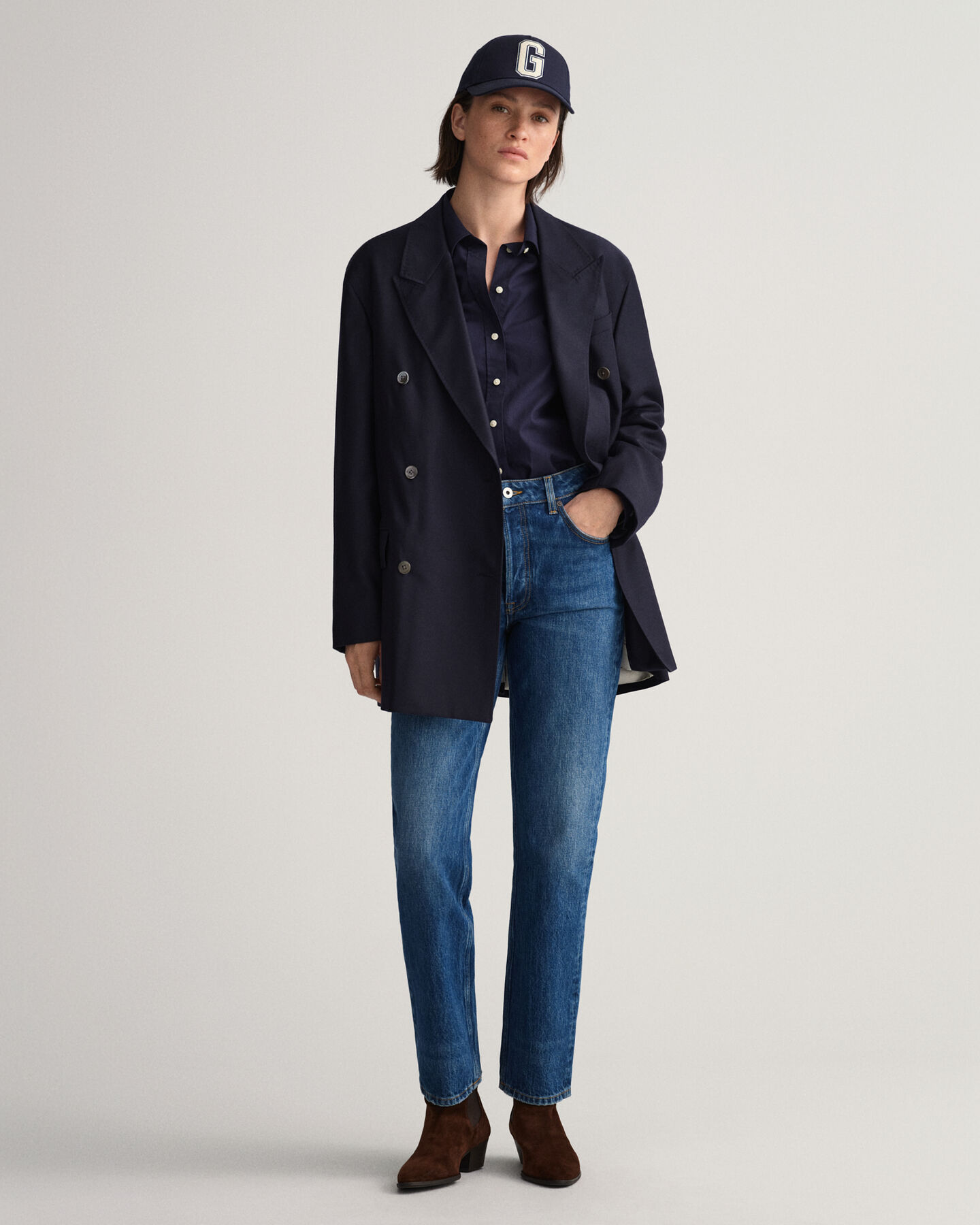 Chemise regular fit en popeline de coton