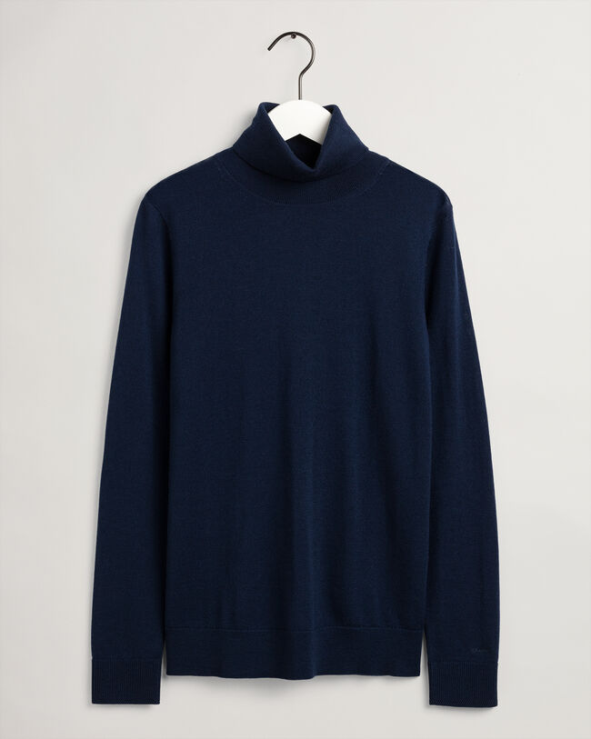 Pull col roulé en laine mérinos lavable en machine