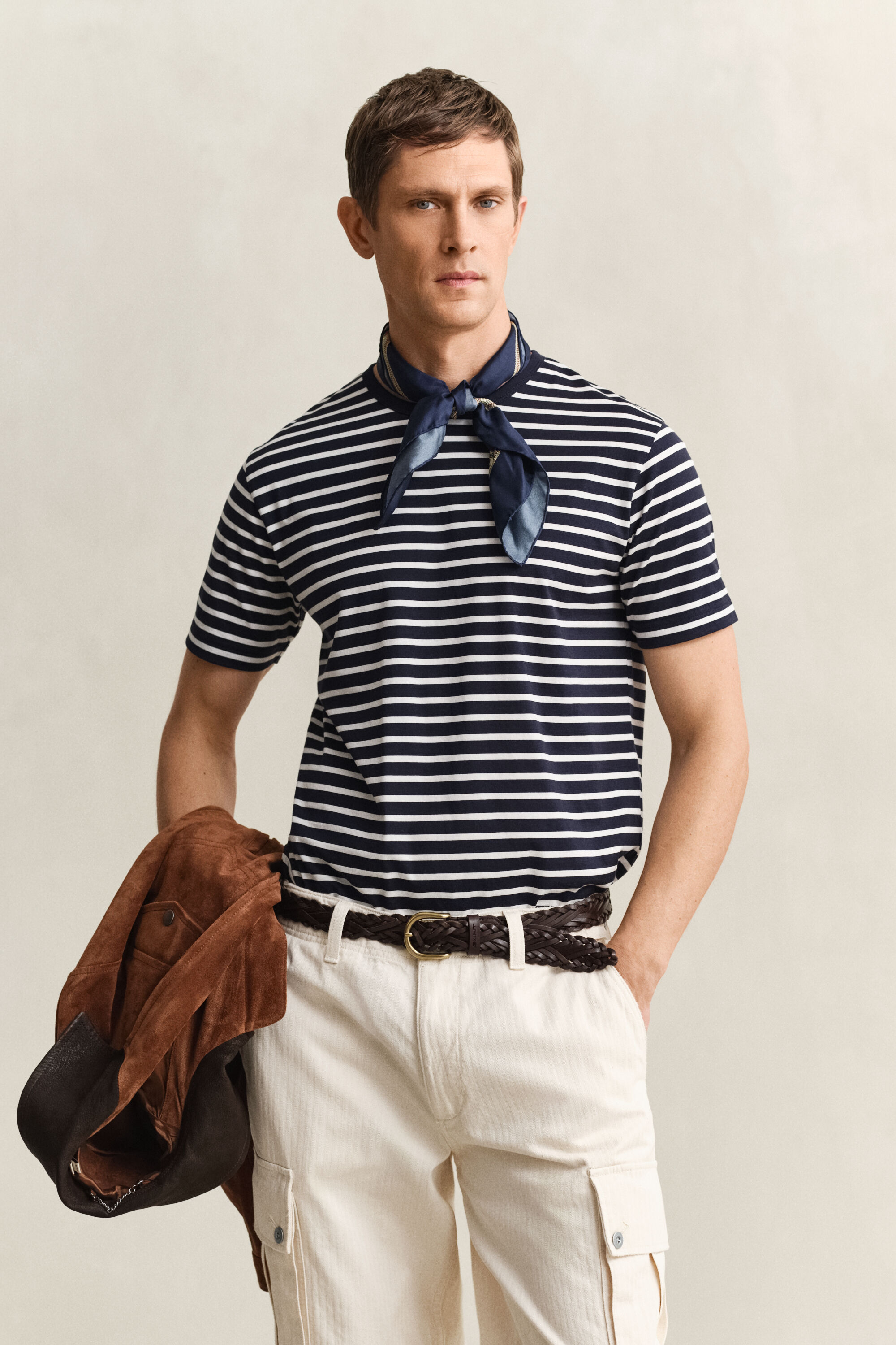 T-shirt à rayures en coton Pima