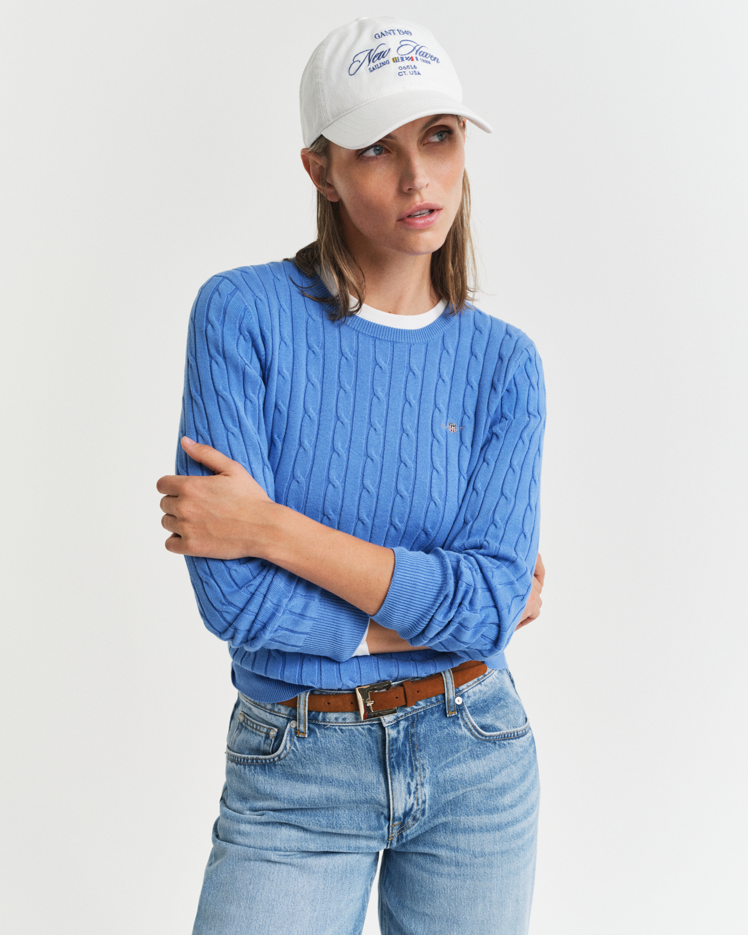 Haut D'école NEXT En Jersey Coton Stretch - Col Claudine, Manches Bouffantes, Plissé, Boutonnage Devant, Pour Fille