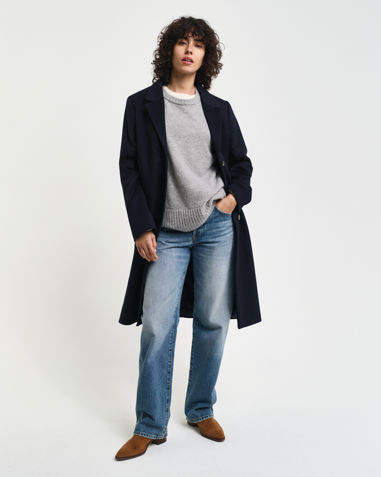 Manteau tailored fit classique en laine