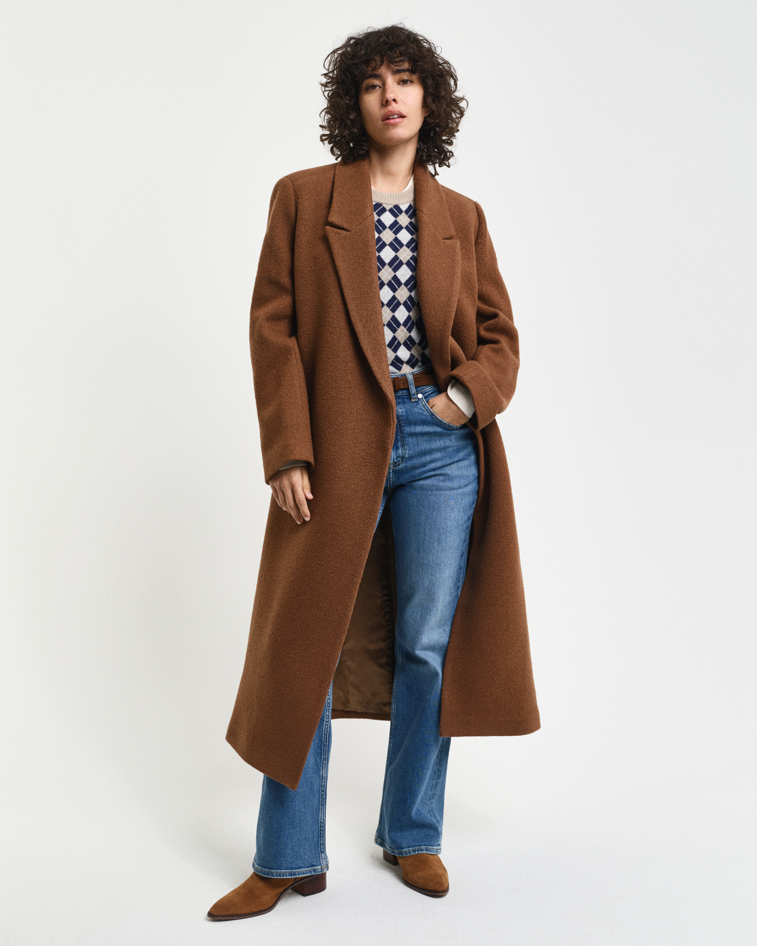 Manteau portefeuille texturé