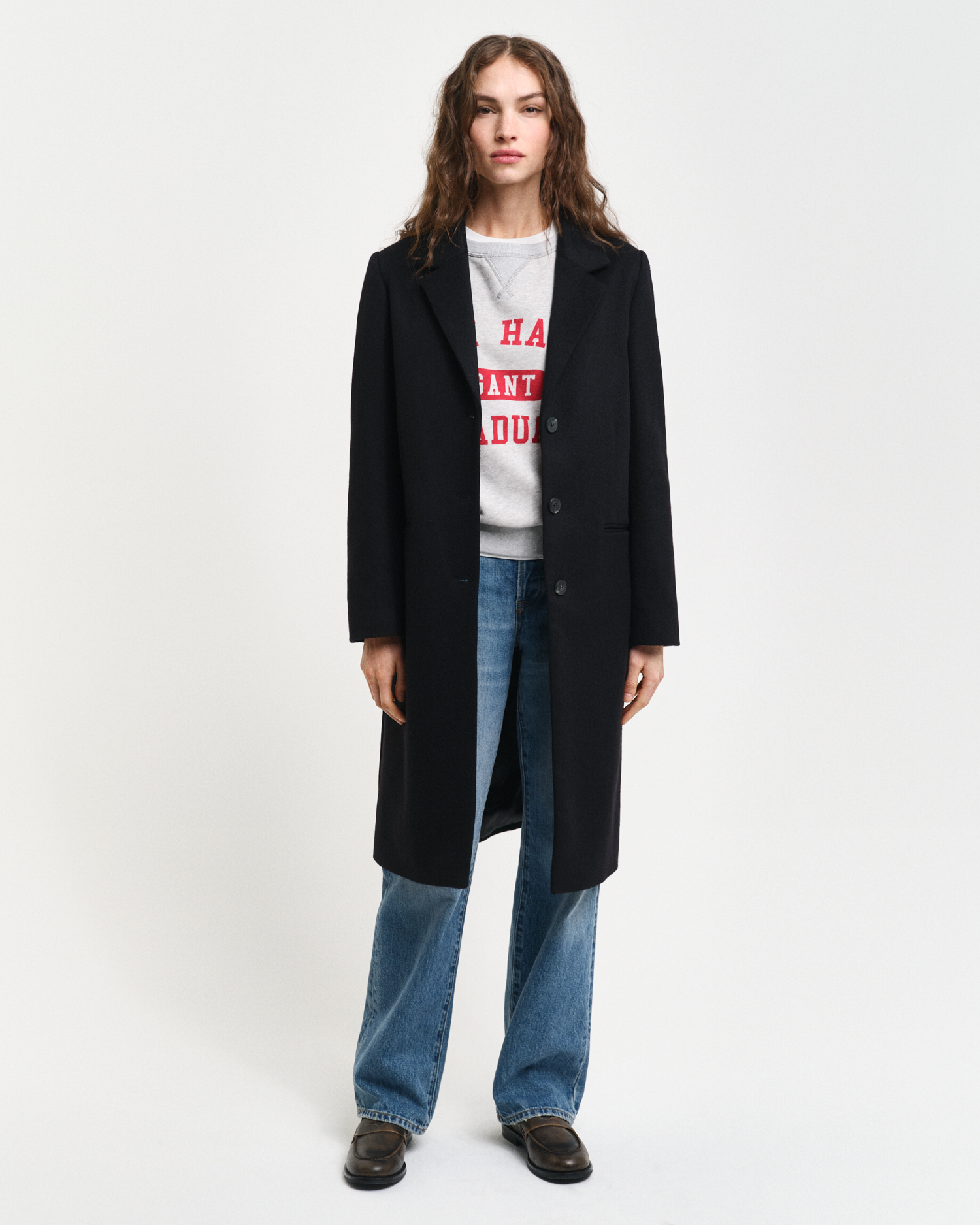 Manteau tailored fit classique en laine